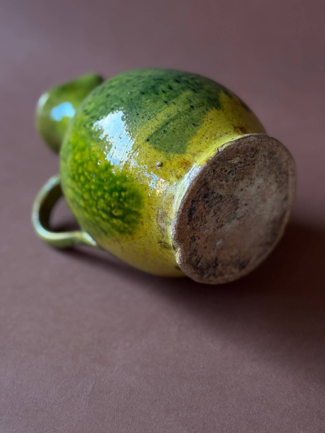 Glazed earthenware pitcher vase 1950