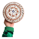 Handcrafted ceramic wall light blue centre