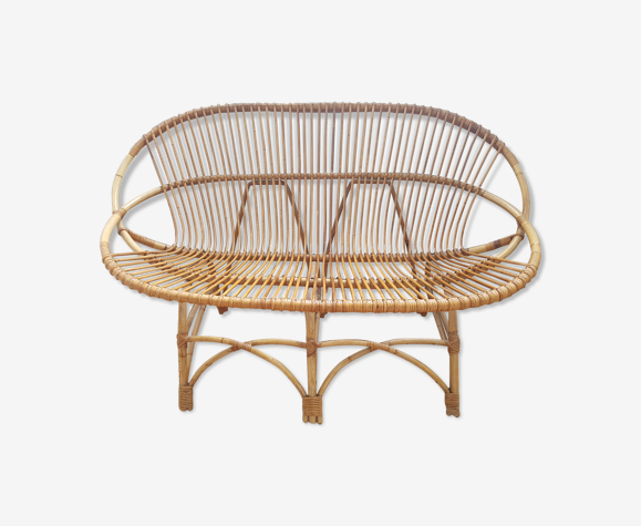 Rattan bench