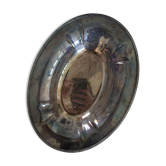 Plat en métal argenté ancien vintage