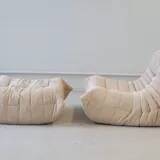 Armchair and Pouf Togo, model designed by Michel Ducaroy in 1973