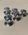 Set of 6 Silver Stainless Steel Egg Cups – 1970s Space Age Italy Vintage Table Decor