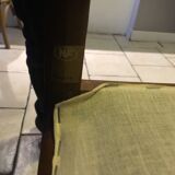 Set of 6 chairs teak leather