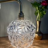 Vintage moulded glass elbow wall light
