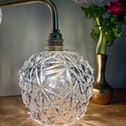 Vintage moulded glass elbow wall light