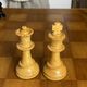 Chess set with wooden board and pieces