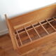 Wooden bed and vintage rattan
