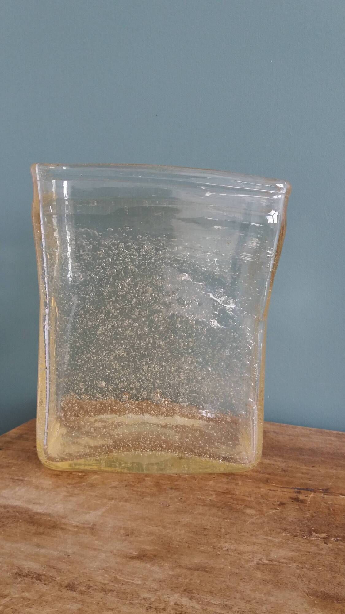 Bubble glass vase
