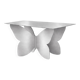 Table basse papillon en acier inoxydable brossé