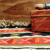 Hand woven wool rug 125x70cm