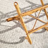 Rattan wall coat rack 1960