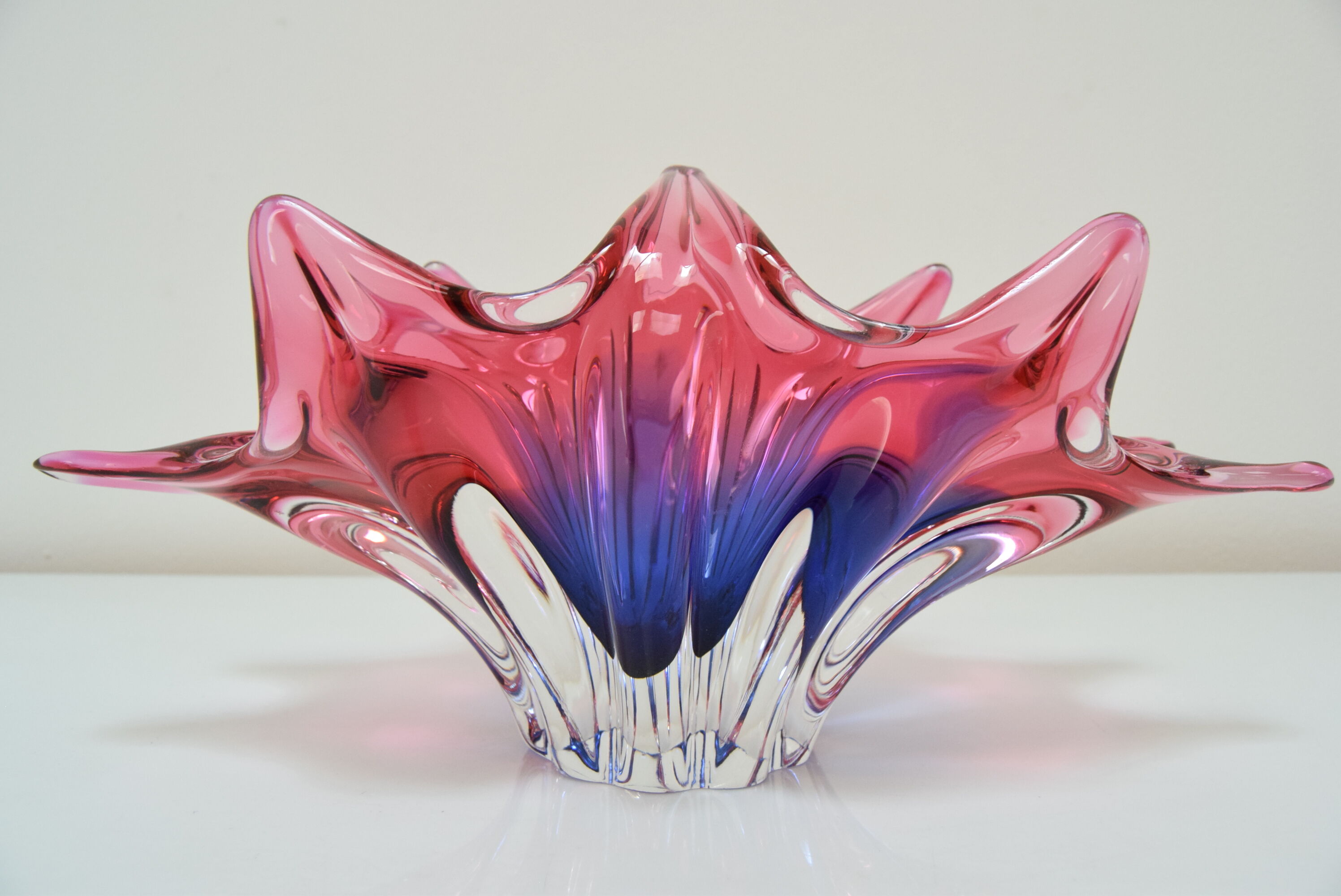 Art  Glass Bowl Designed by  Josef Hospodka for Chribska,1960's.