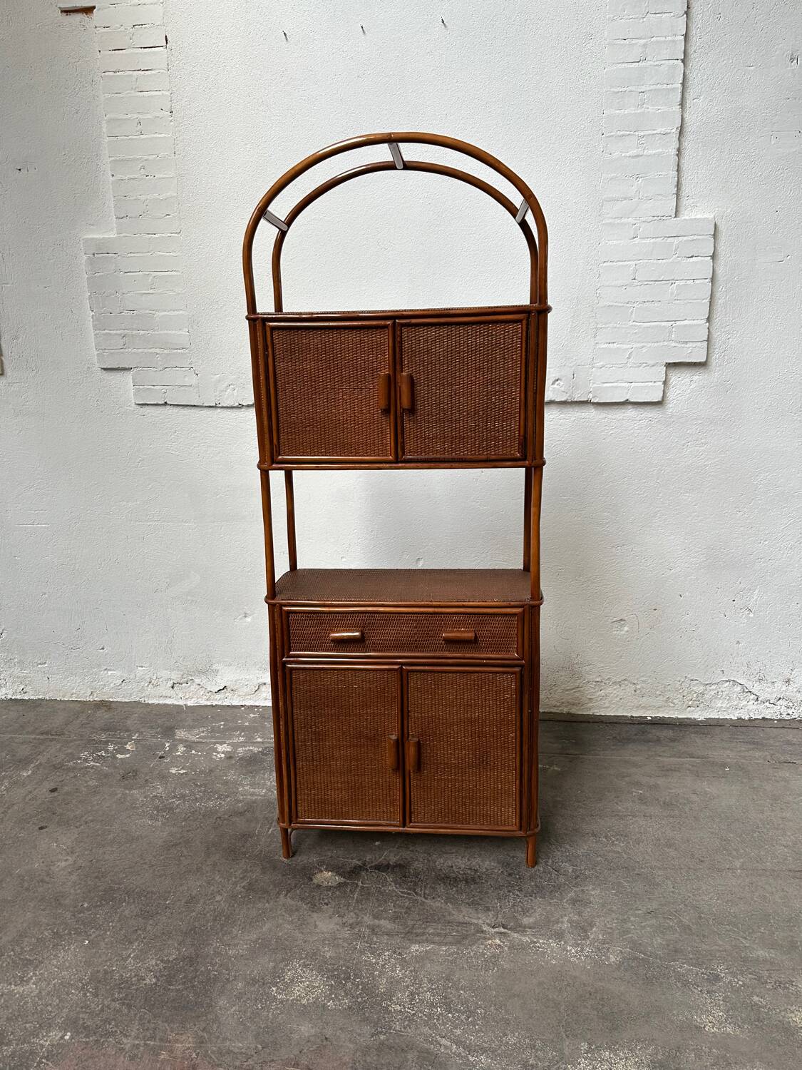 Rattan shelf/bookcase