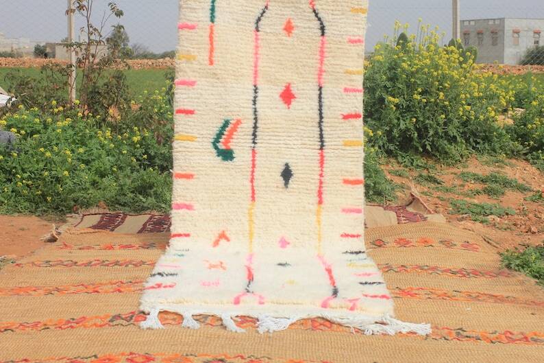 Handmade runner rug 300cm x 100cm