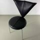 6 black leatherette metal chairs from Lubke, Germany, 1990s