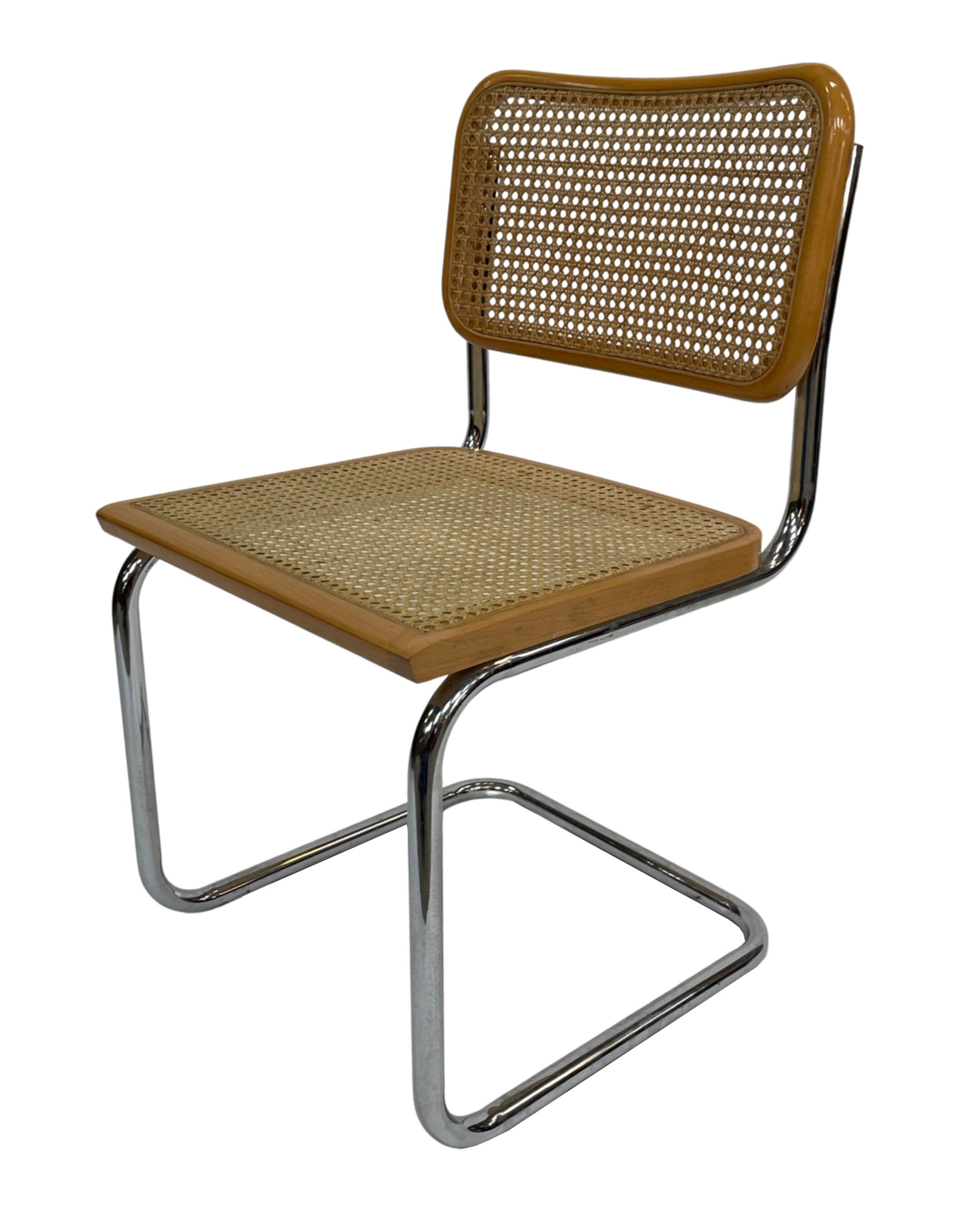 Set of 4 chairs model Cesca B32 designed by Marcel Breuer design