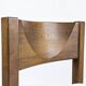 6 brutalist oak chairs, 1970