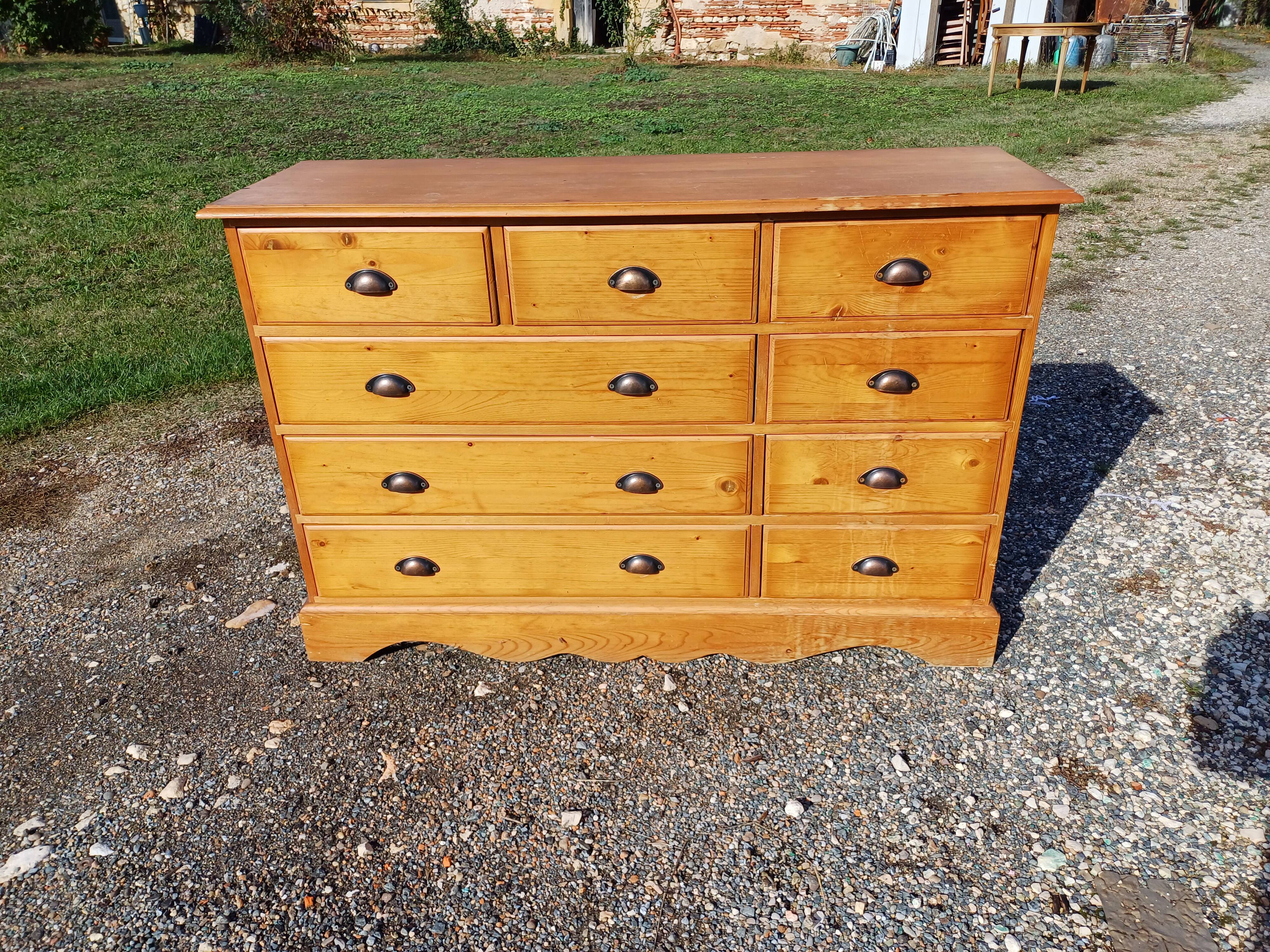 Industrial wooden furniture with drawers