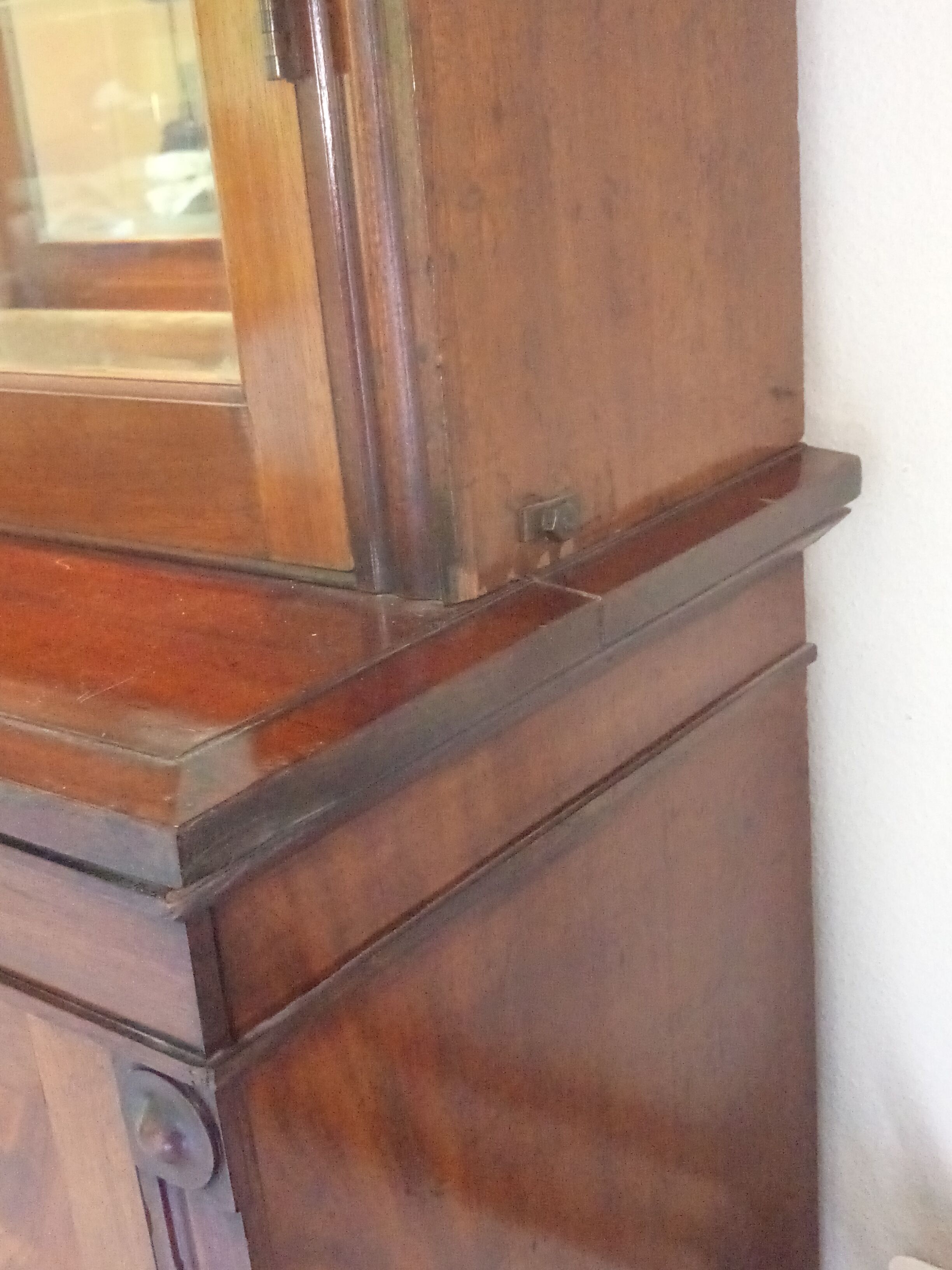 Pharmacy craft furniture 6 doors partly glazed 19th walnut