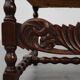 18th-Century Belgian Baroque Armchair in Wood and Leather, Louis XIV Period