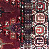 Tapis ancien Turkmen Afghan fait main 137X198 CM