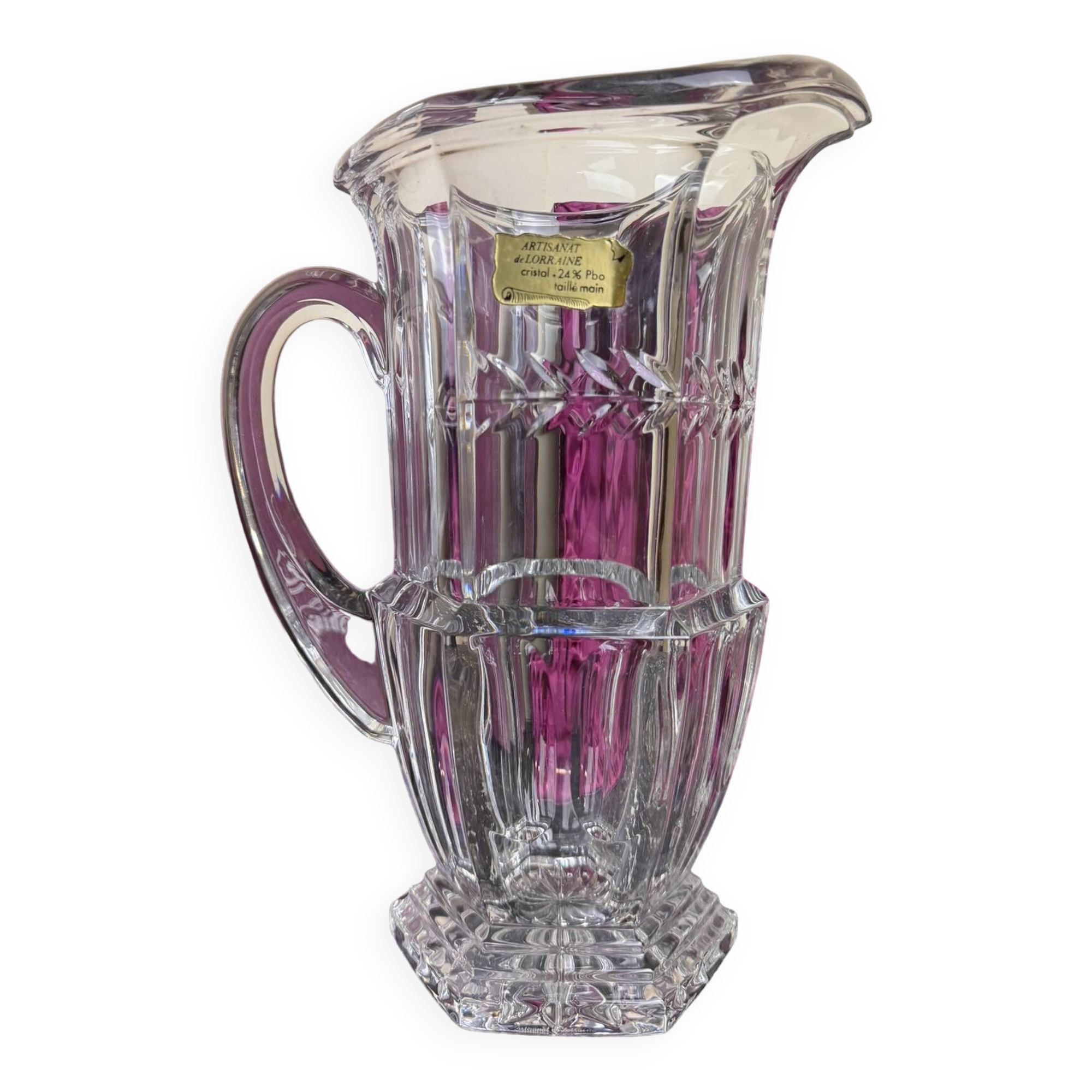 Cristal de Lorraine : carafe a eau avec coffret d'origine