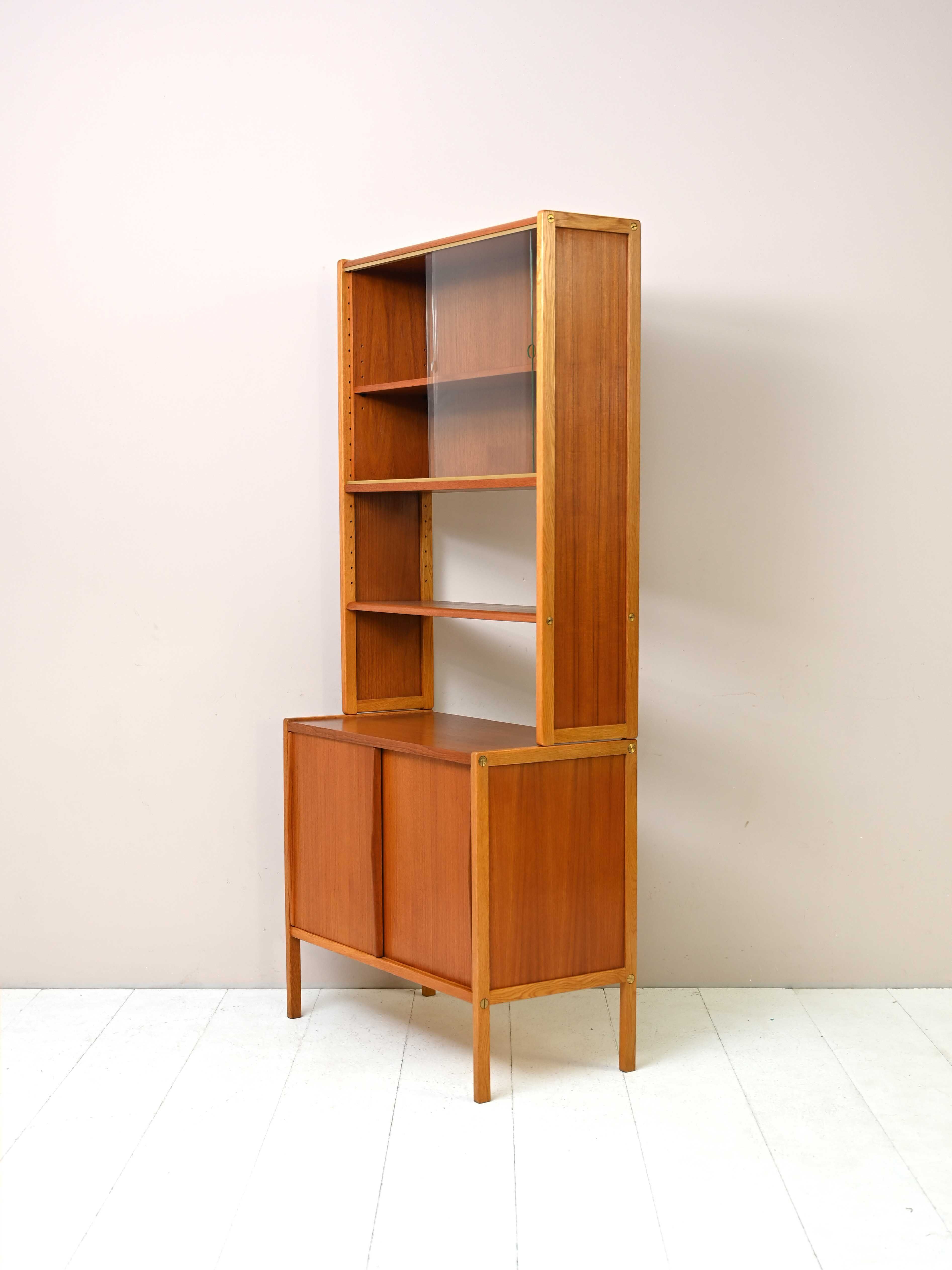 Sideboard-library cabinet with sliding doors