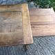Antique Louis XV style farmhouse table in solid cherry wood.