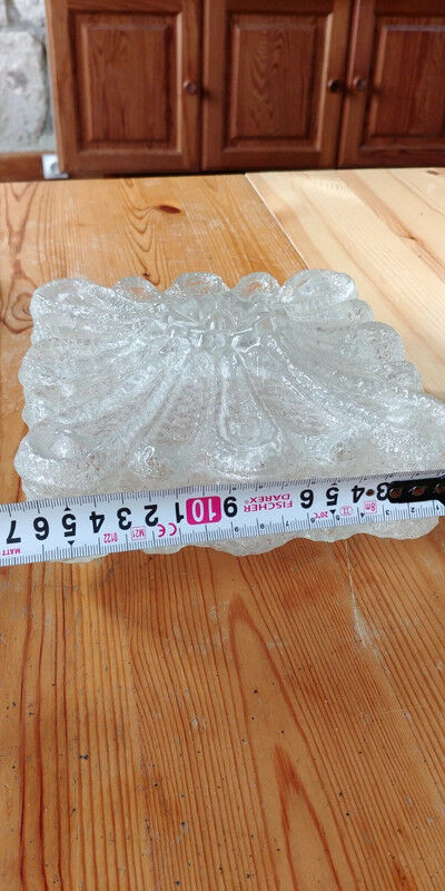 Vintage bubbled glass ceiling lamp