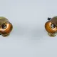 Pair of Vintage Gold-Toned Tube-Style Wall Spotlights With Patina