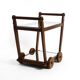 Beautiful, unique 1930s tea trolley bar cart made of solid oak wood