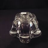 Corolla-shaped ashtray and pocket tray, Vannes Le Chatel crystal.