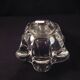 Corolla-shaped ashtray and pocket tray, Vannes Le Chatel crystal.