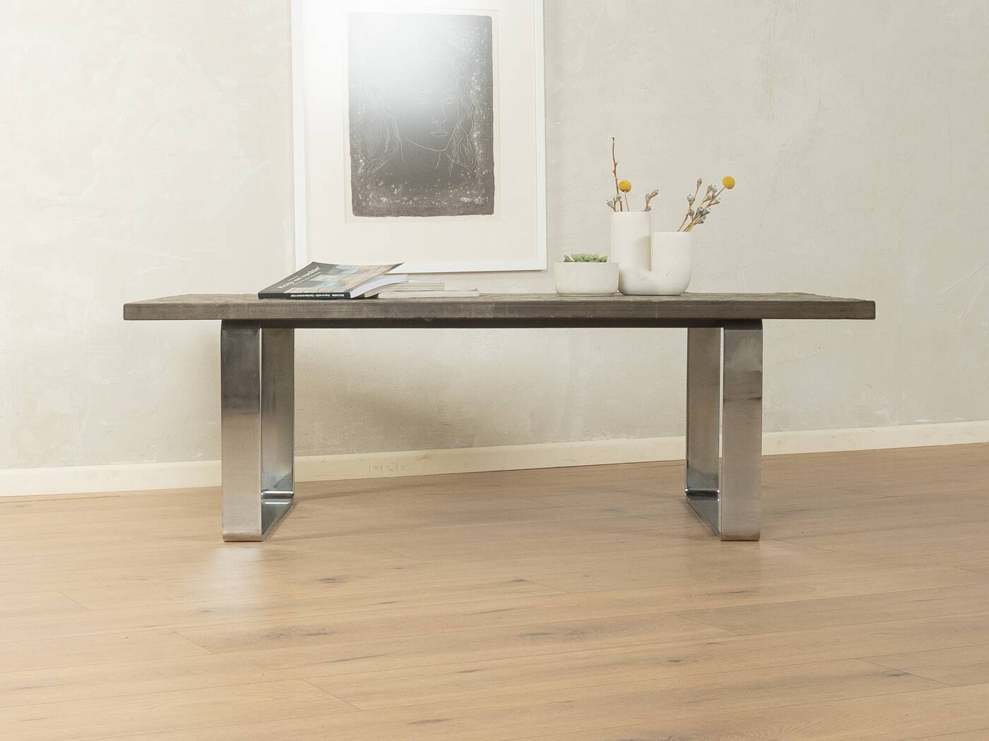 1970s brutalist coffee table by Peter Draenert