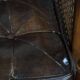 Vintage 1970s Design Armchair Made of Wood, Leather, and Webbing