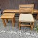 Maison regain set of 3 pieces in solid elm from the 70s and 80s.