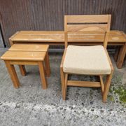 Maison regain set of 3 pieces in solid elm from the 70s and 80s.