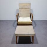 Chaise longue et tabouret Knoll Antimot