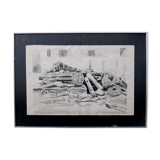 Aquarelle de Paul Decrind, 1976