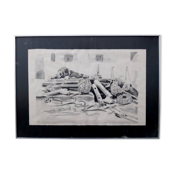 Aquarelle de Paul Decrind, 1976