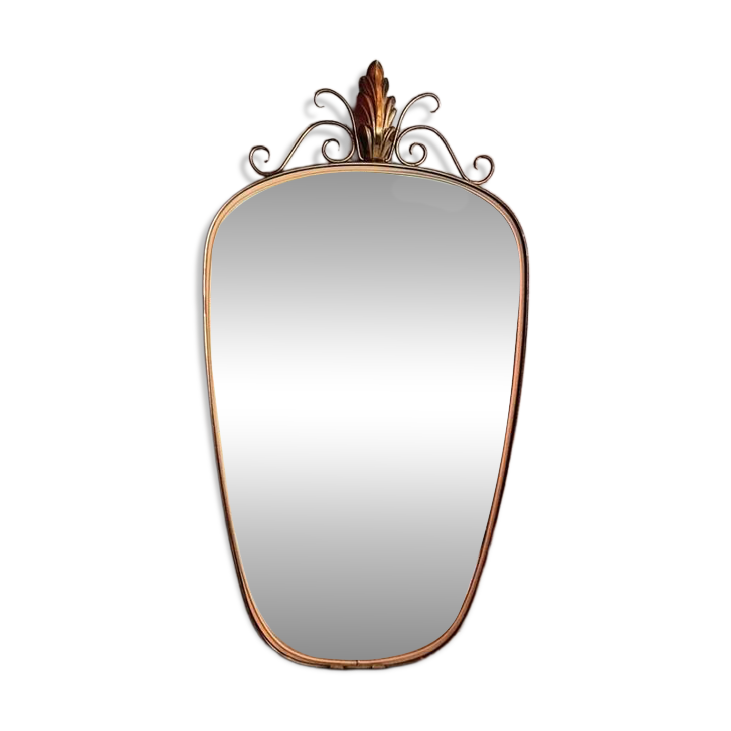 Golden Metal Rearview Mirror