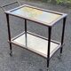 Desserte vintage verre et palissandre style Lacca