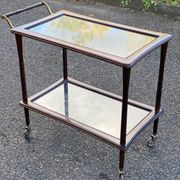 Desserte vintage verre et palissandre style Lacca
