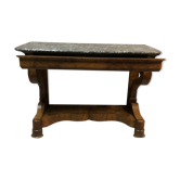Walnut plywood console table 1799