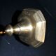 Antique octagonal candlestick in Regency bronze from the 19th century.