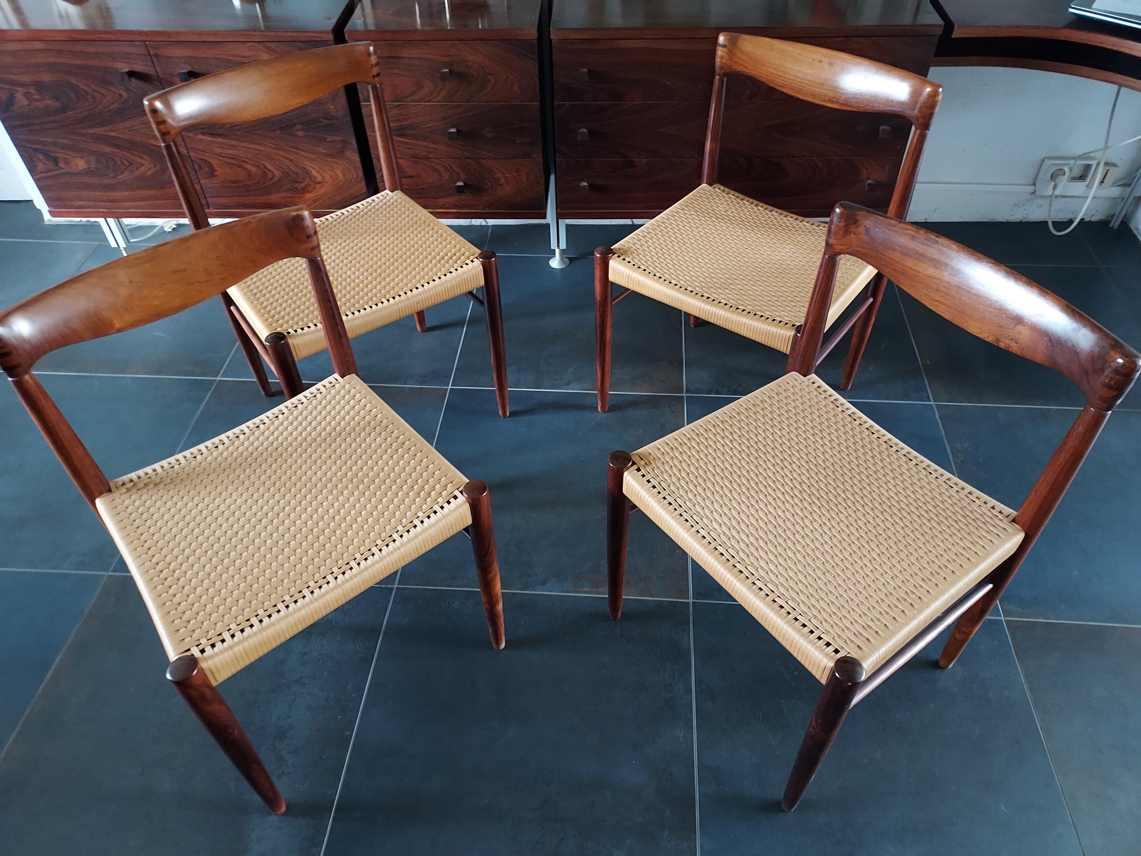 Danish rosewood chairs H.W Klein