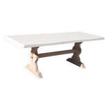 Monastery table oak raw wood white