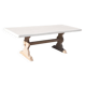 Table monastère chêne bois brut blanc