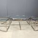 Vintage chromed coffee table set, 1970s