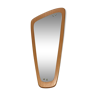 Scandinavian mirror free form teak 76x36cm